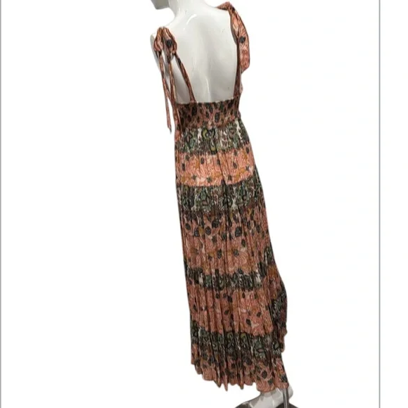 Free People Let’s Smock About It Boho Tiered Mixed Print Maxi Dress Size Small - Picture 10 of 14